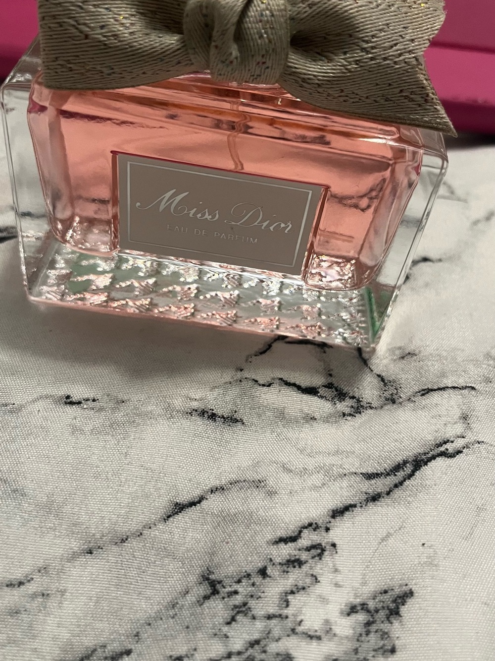 Dior Miss Dior Pink Glass Bottle with Bow